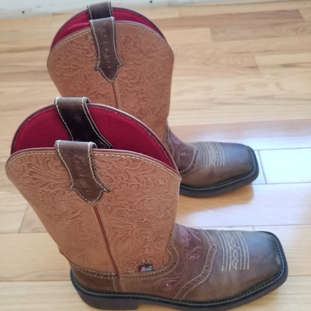 Justin starlina square toed boots